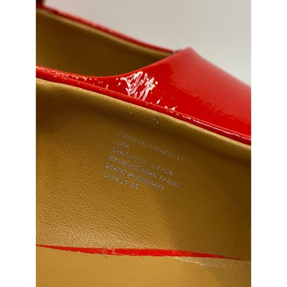 Steve Madden Women's Smokee Buckle Slingback Flats Size 10 Red Patent Leather - Picture 9 of 9